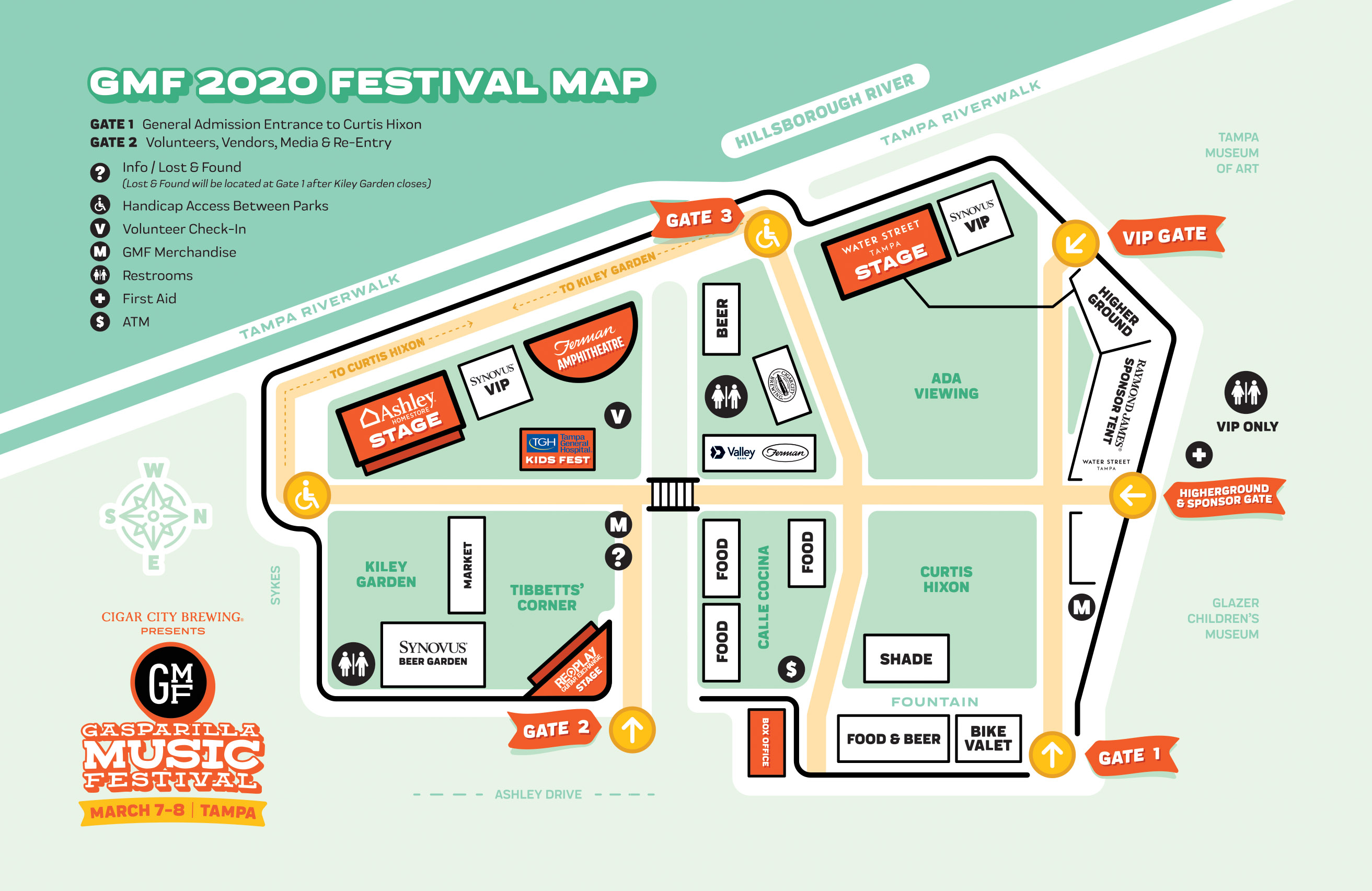 Venue Map | Gasparilla Music Festival