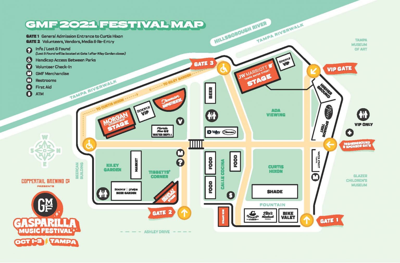 Venue Map Gasparilla Music Festival