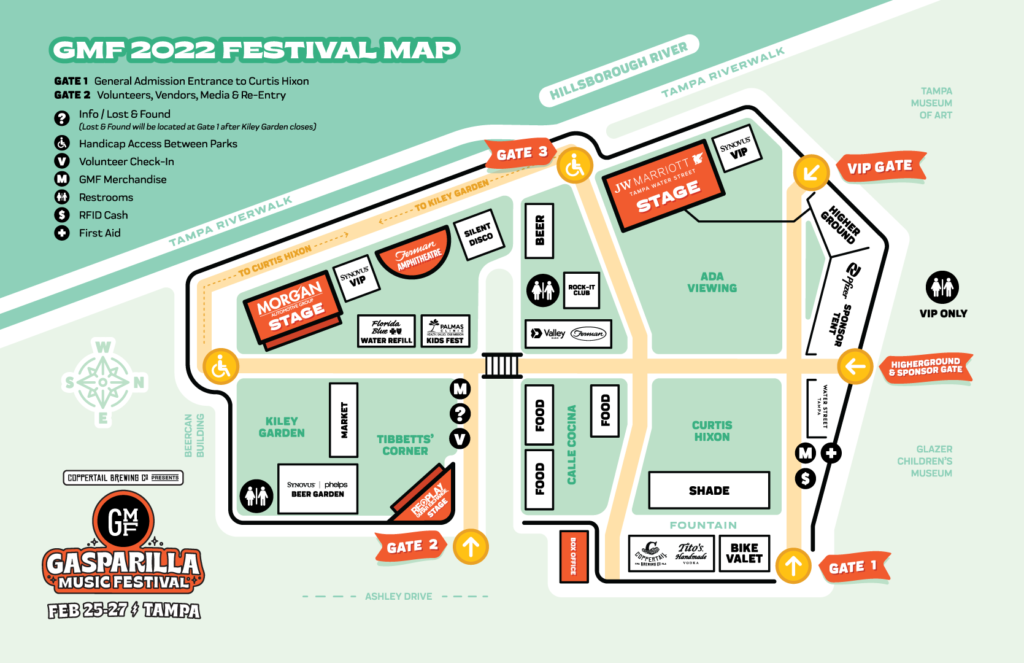 Gasparilla Music Festival Map