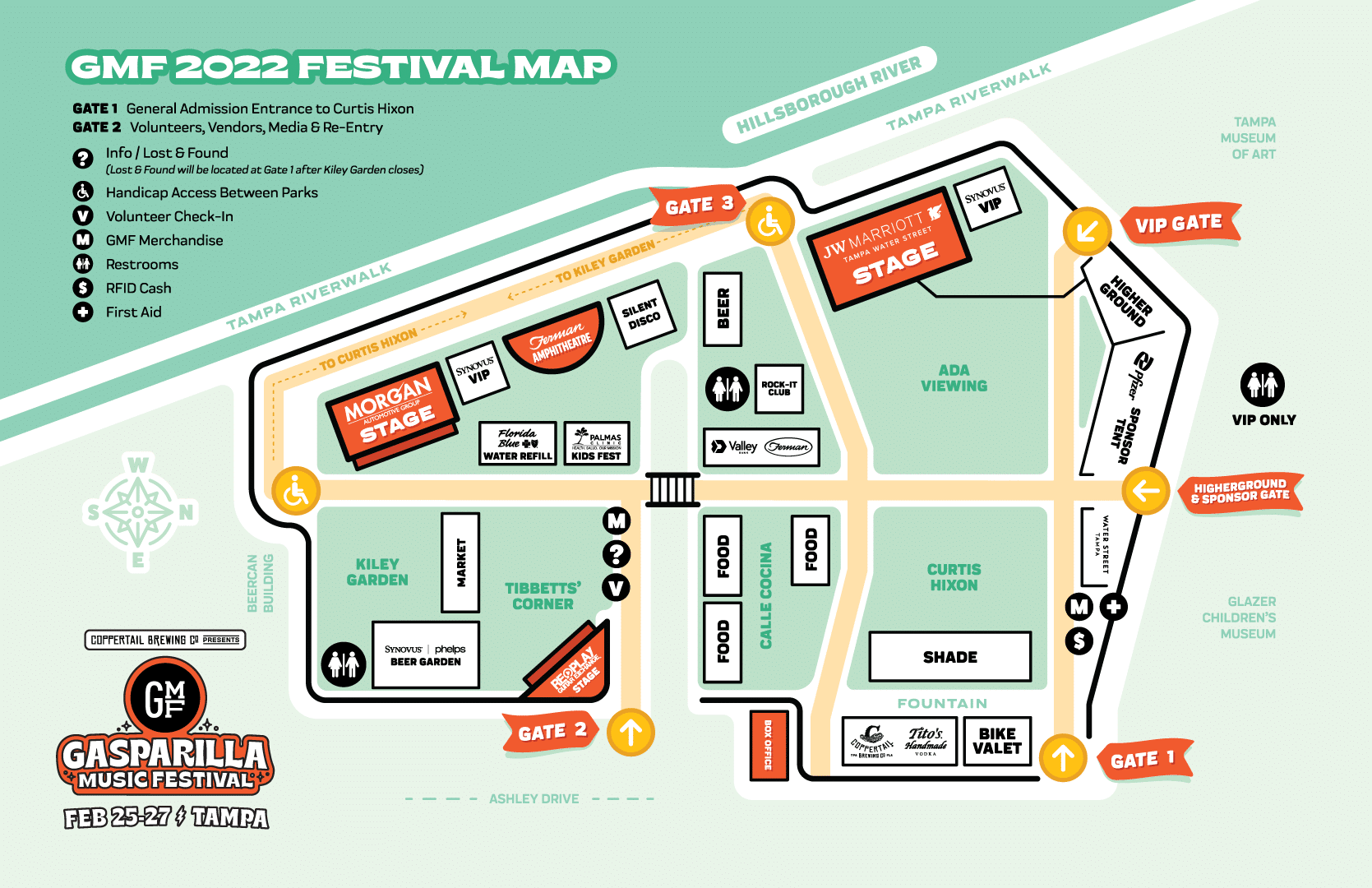 2022 Festival Map | Gasparilla Music Festival